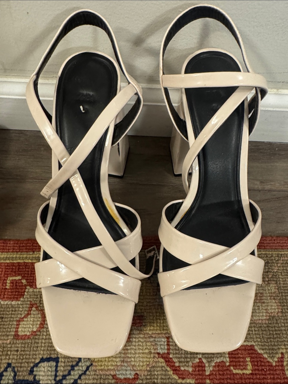 Zara Women’s Strappy Block Heel Sandals - Nude